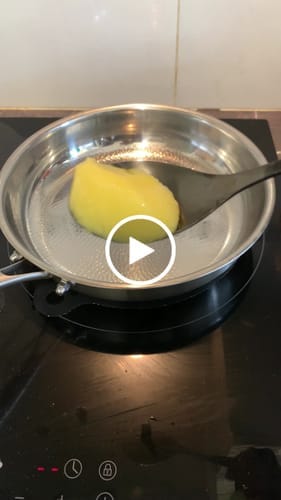 Customer photo review of Nonna's Kitchen - Hand Hammered Titanium Pan