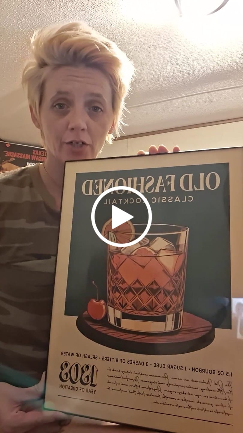 Customer video review of Old Fashioned - Classic Cocktail Poster