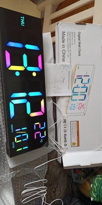 Customer photo review of 16" LED Digital Wall Clock with Remote