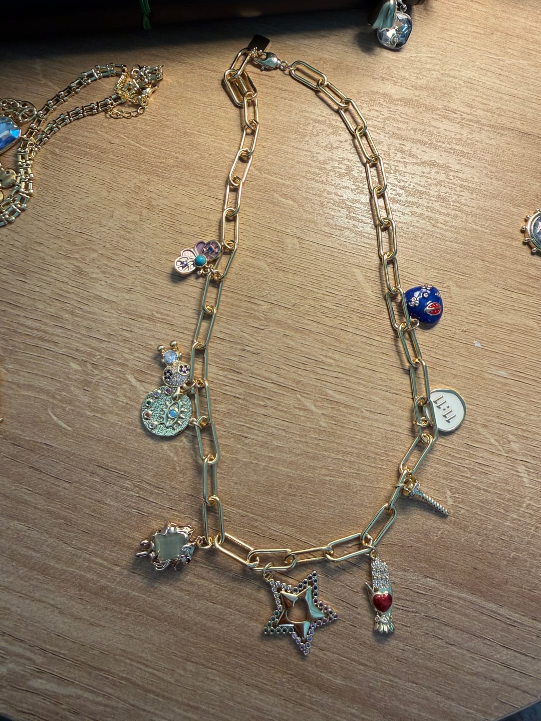 Customer photo review of 9 Charm Necklace Bundle (Pick Your Charms TT LIVE)