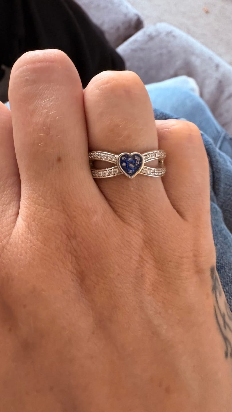 Customer photo review of Keepsake Heart Infinity Cubic Zirconia Band Ring