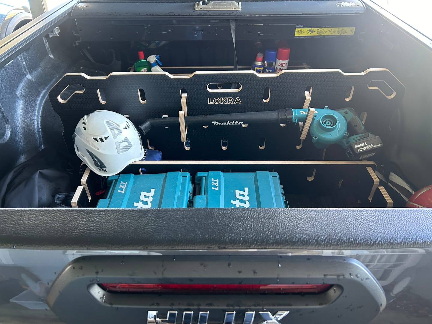Customer photo review of Ute Tray Storage Divider - Toolbox & Drawer Alternative | LOKRA