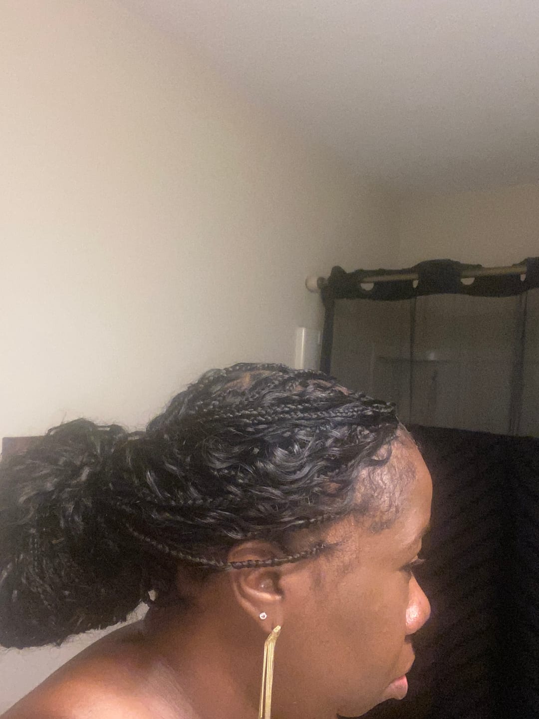 Customer photo review of Double Drawn Burmese Deep Wave Human Braiding Hair