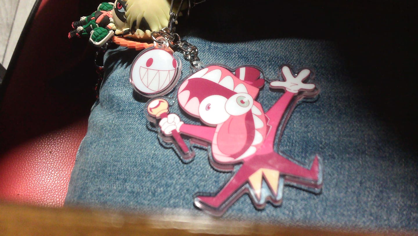 Customer photo review of Caine Keychain