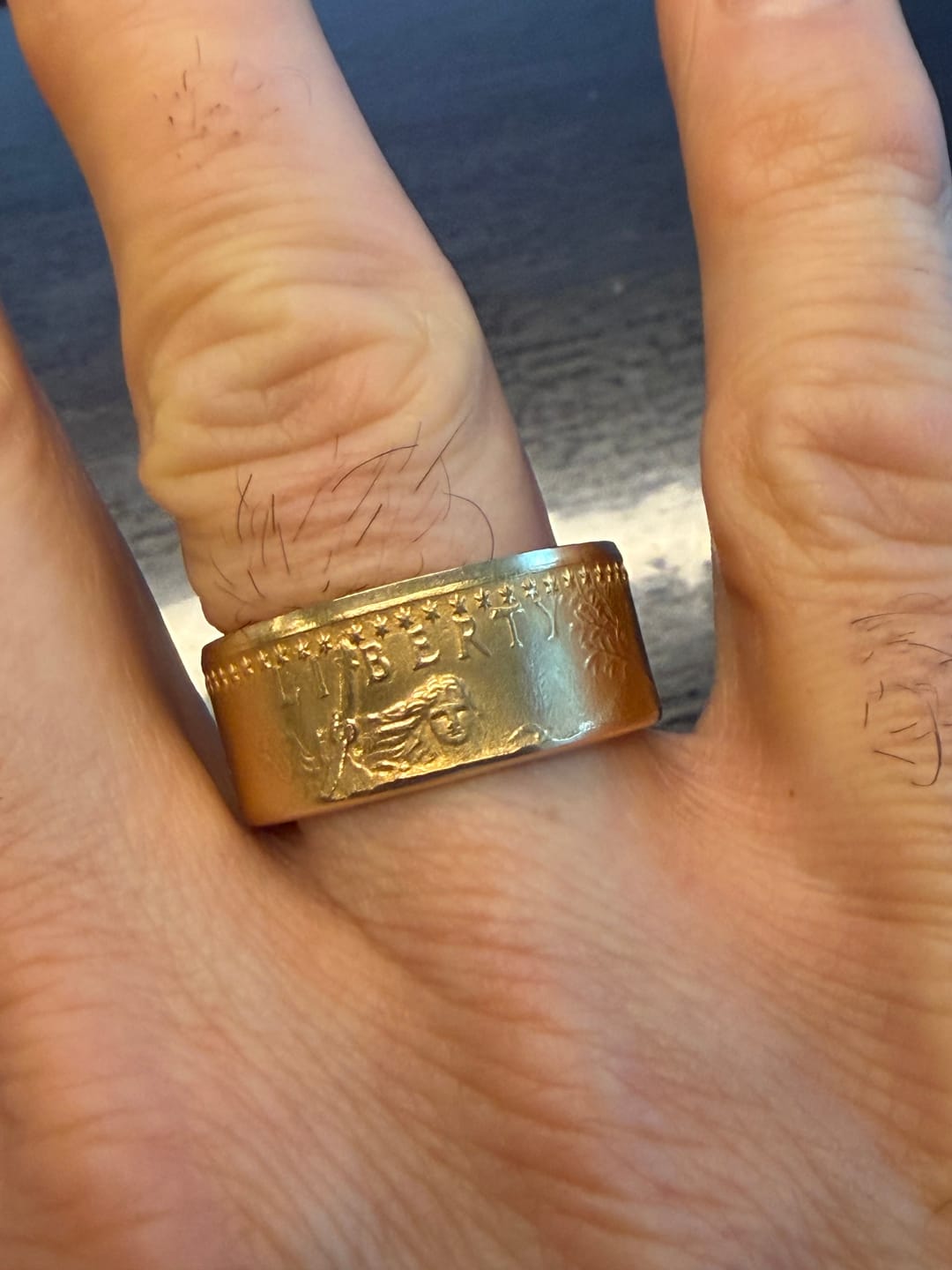 Customer photo review of Reserve Edition Pre-1933 Saint Gaudens Gold Eagle Coin Ring