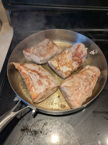 Customer photo review of Nonna's Kitchen - Hand Hammered Titanium Pan