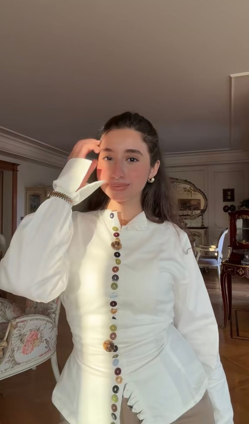 Customer photo review of Button Charm Shirt-White