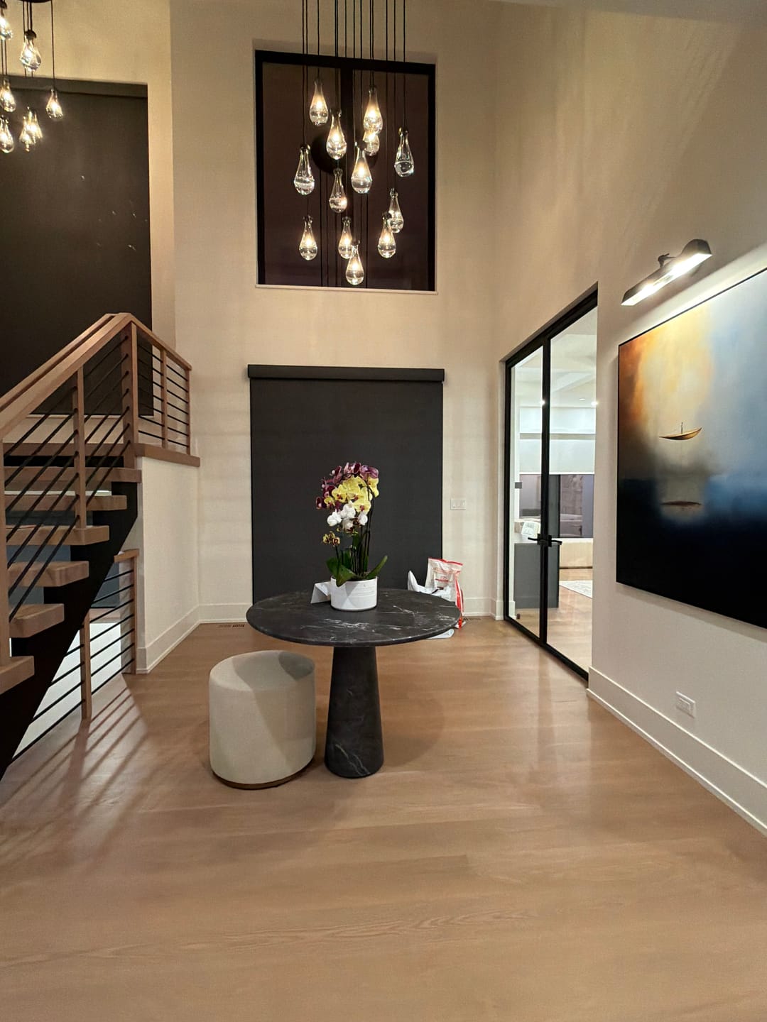 Customer photo review of Ascend in Silence – Surreal Abstract Boat Painting Floating Man Dreamlike Wall Art