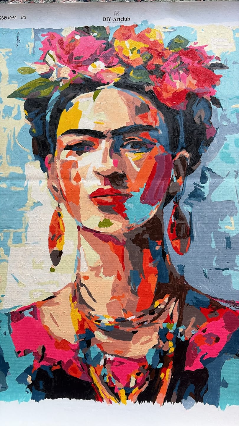 Customer photo review of Expressive Frida | Paint by Number
