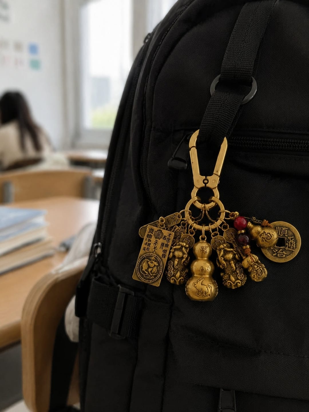Customer photo review of FuAttract Wealth Fortune Pixiu Chinese Zodiac Cinnabar Calabash Keychain