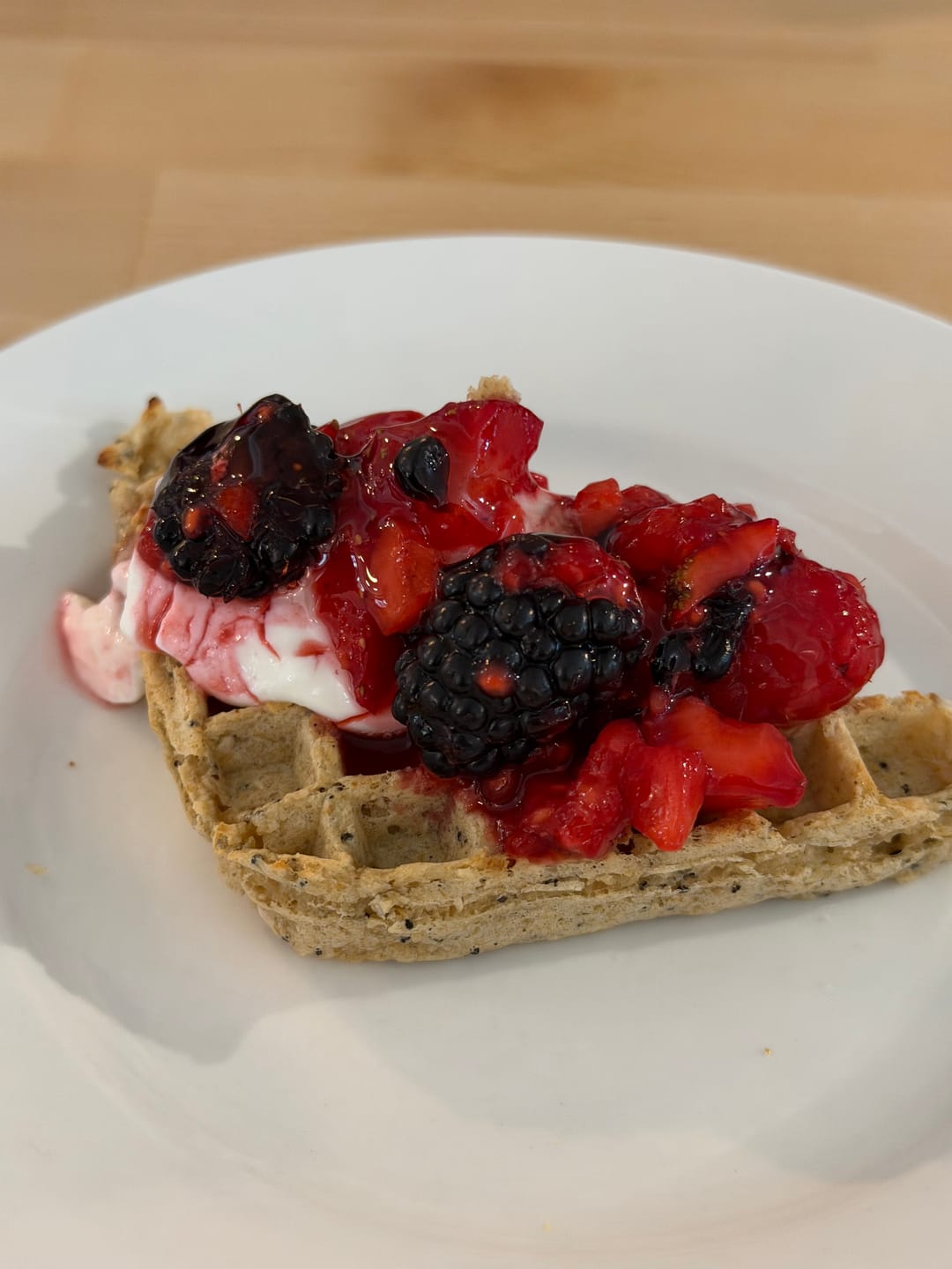 Customer photo review of Protein Waffles To Go