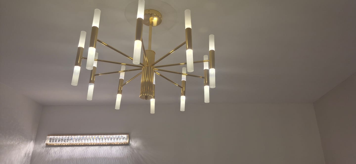 Customer photo review of Alissa 20-Light Modern Golden Sputnik Chandelier