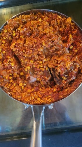 Customer photo review of Nonna's Kitchen - Hand Hammered Titanium Pan