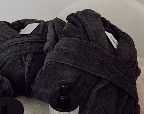 Customer photo review of Bukle Şalyaka Bornoz Antrasit