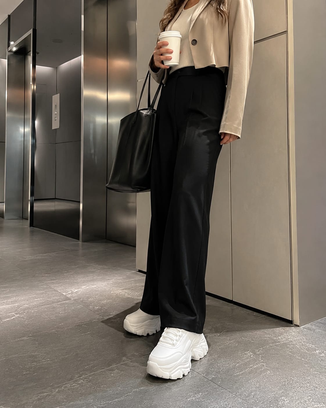 Customer photo review of Lucky Step Chunky Platform Sneakers