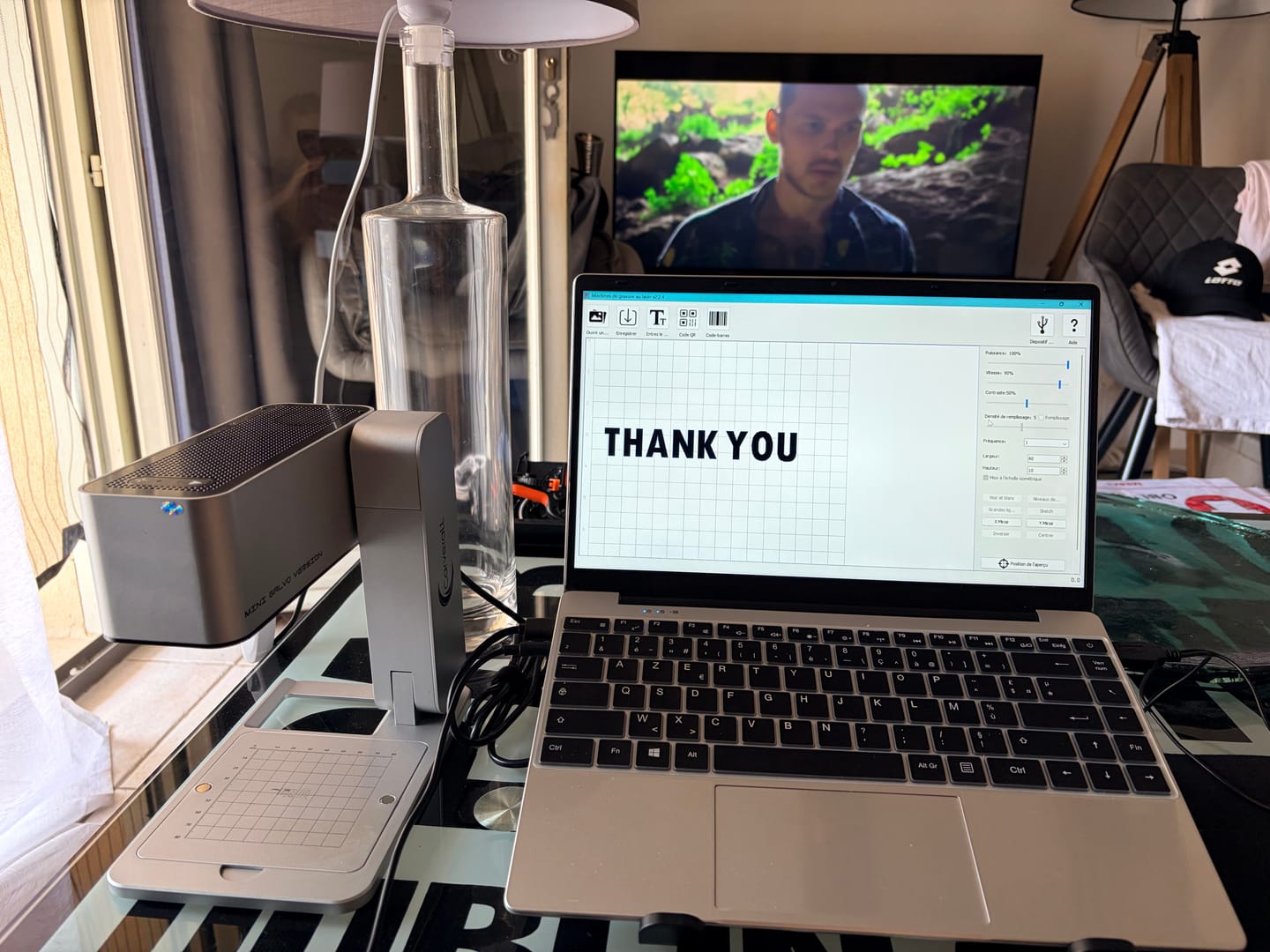Customer photo review of Carverall Z3 - Portable and Foldable Laser Engraver