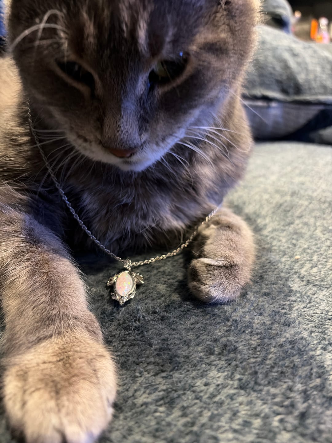 Customer photo review of BIRTHSTONE PENDANT