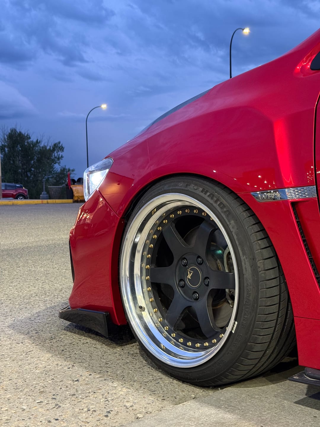 Customer photo review of Glossy Metallic Vampire Red Vinyl Wrap