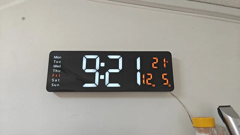 Customer photo review of 16" LED Digital Wall Clock with Remote