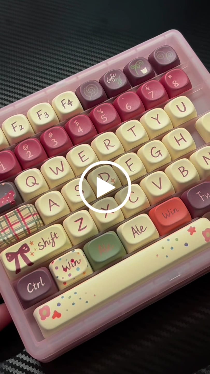 Customer video review of KiiBOOM All My Faves Keycap Set