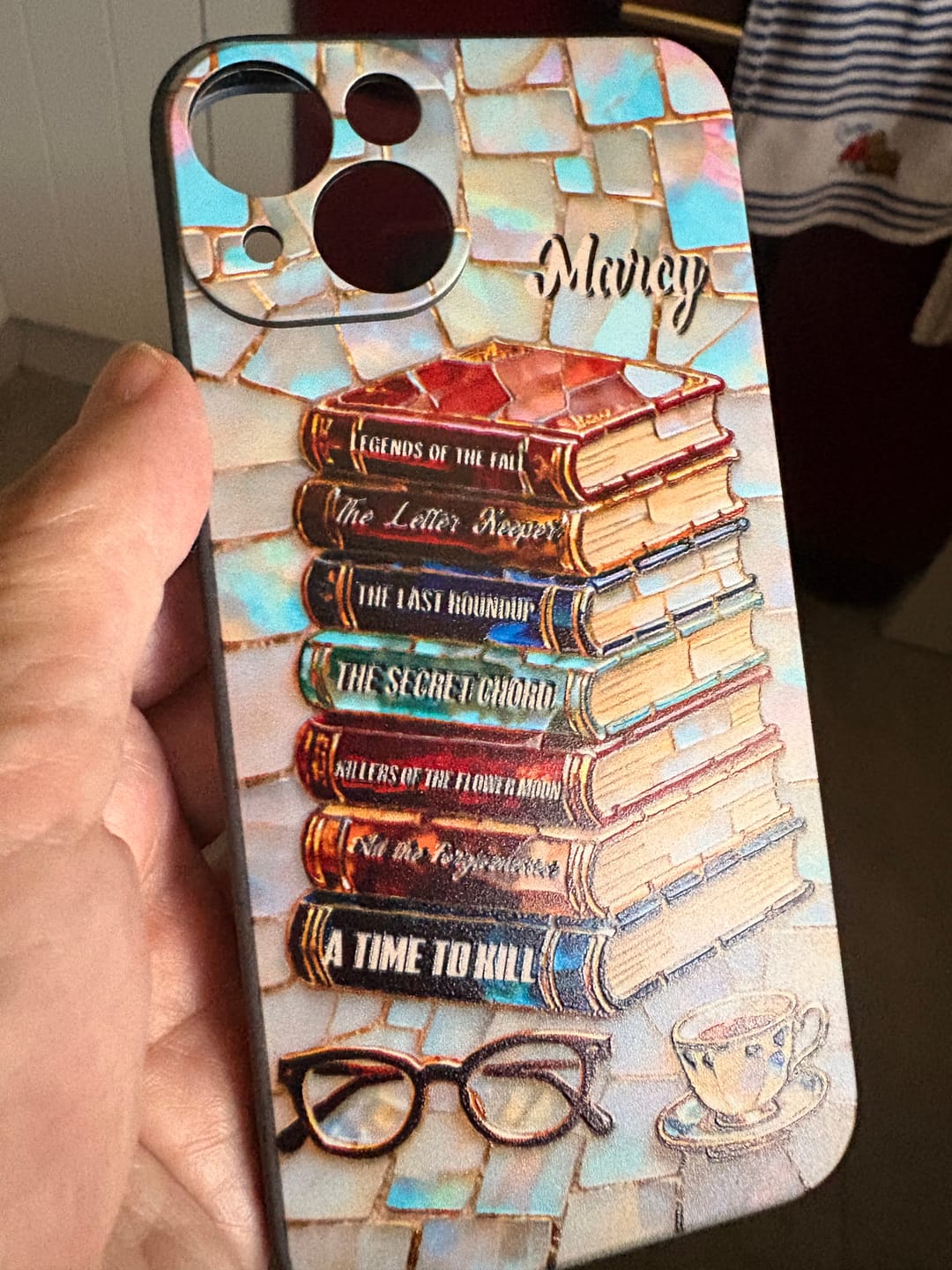 Customer photo review of Personalized Gifts For Book Lovers Phone Case
