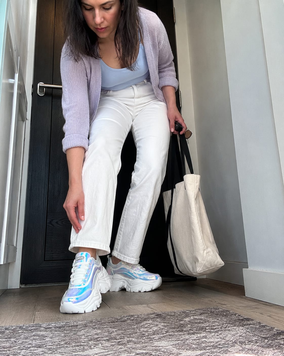 Customer photo review of Lucky Step Chunky Platform Sneakers