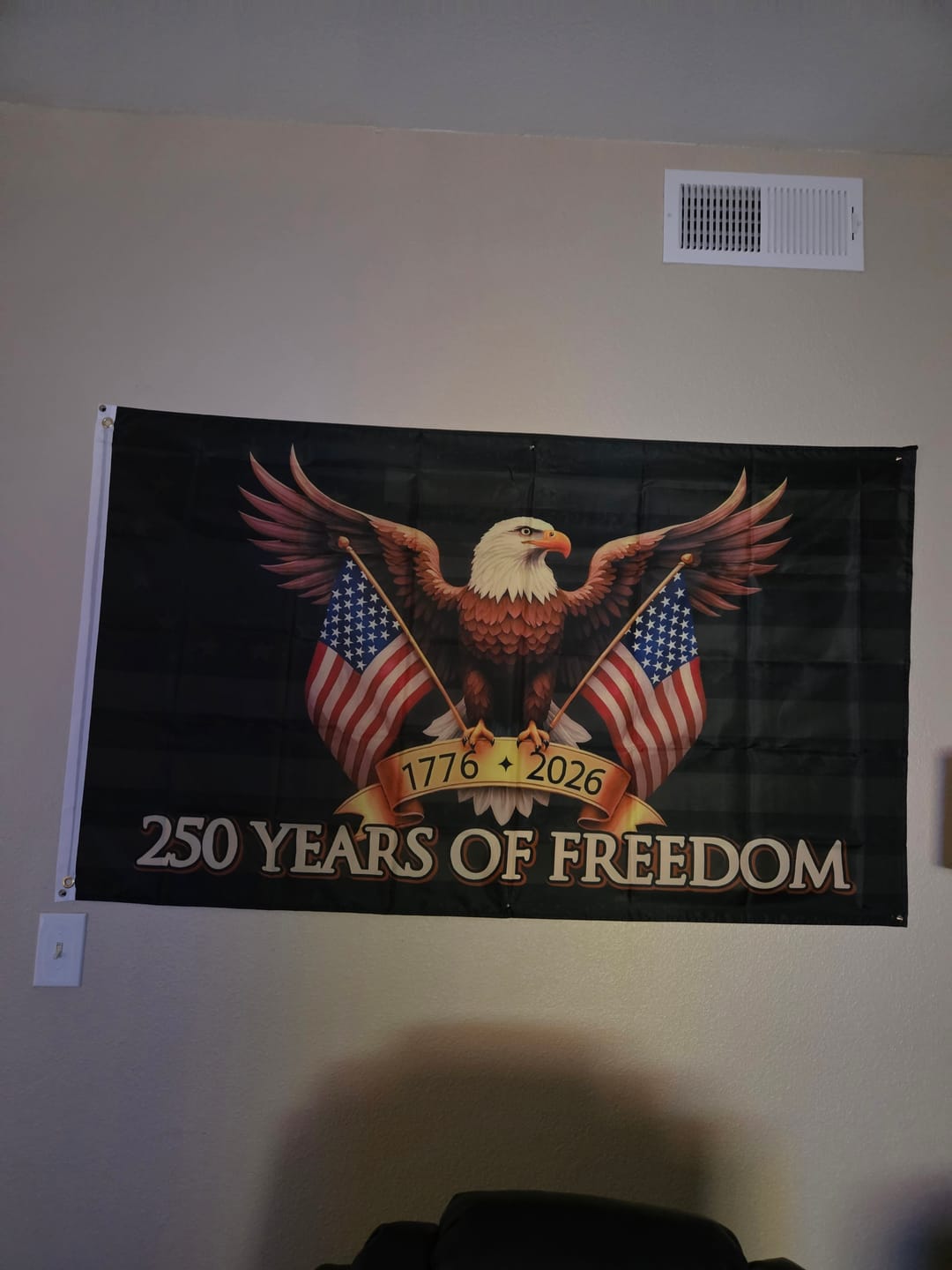 Customer photo review of BLACK USA 250th Anniversary Hat (1776–2026) — Black Embroidered Cap