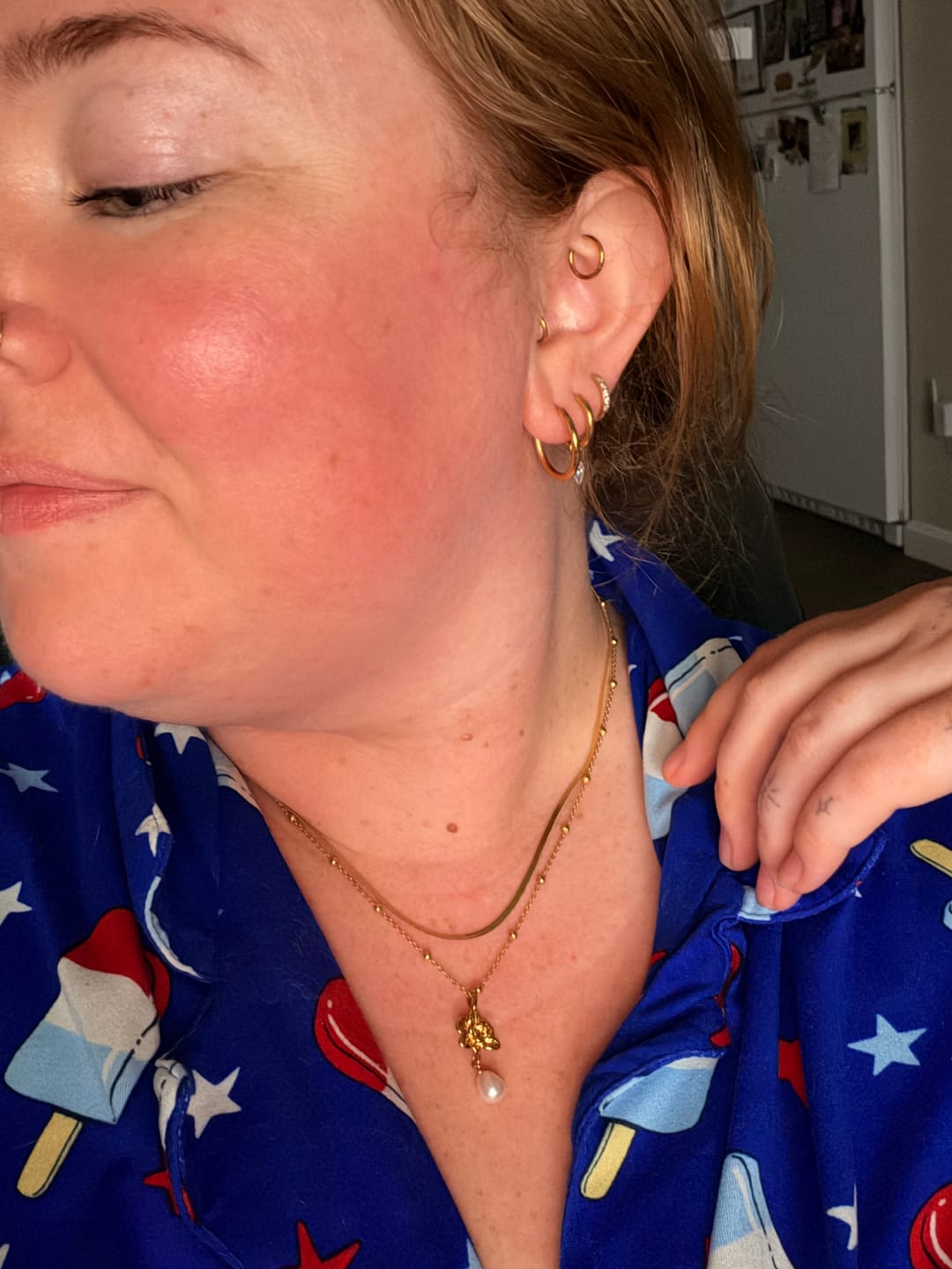 Customer photo review of Orchid Bloom Pearl Necklace