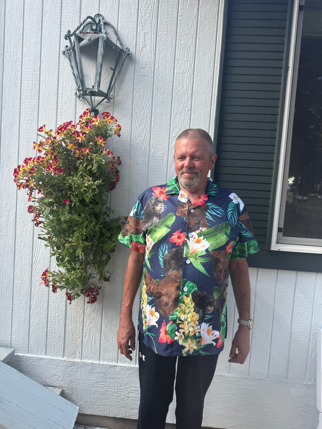 Customer photo review of Your photo - Personalized Hawaiian Shirt