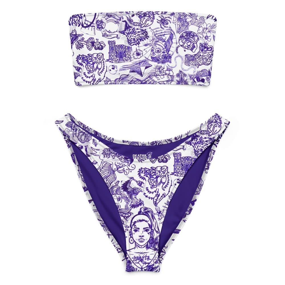 Customer photo review of Full-Set "Stencil" Tattoo Punk Bikini Set – Gothic Swimwear / Alternative Swimwear