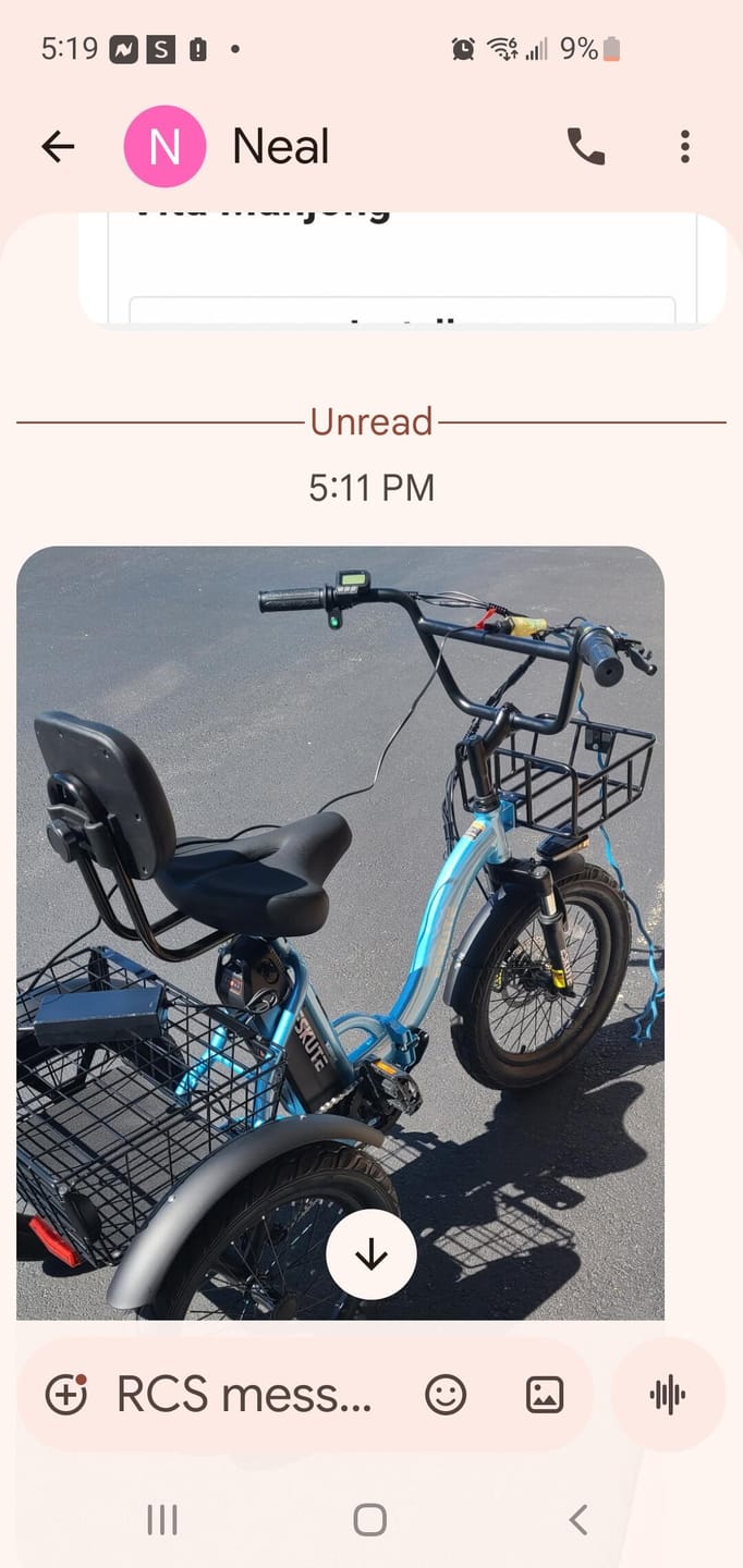 Customer photo review of Eskute® T300 Folding Electric Trike