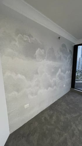 Luxe Clouds Wallpaper Mural in a customer&rsquo;s home - verified photo review