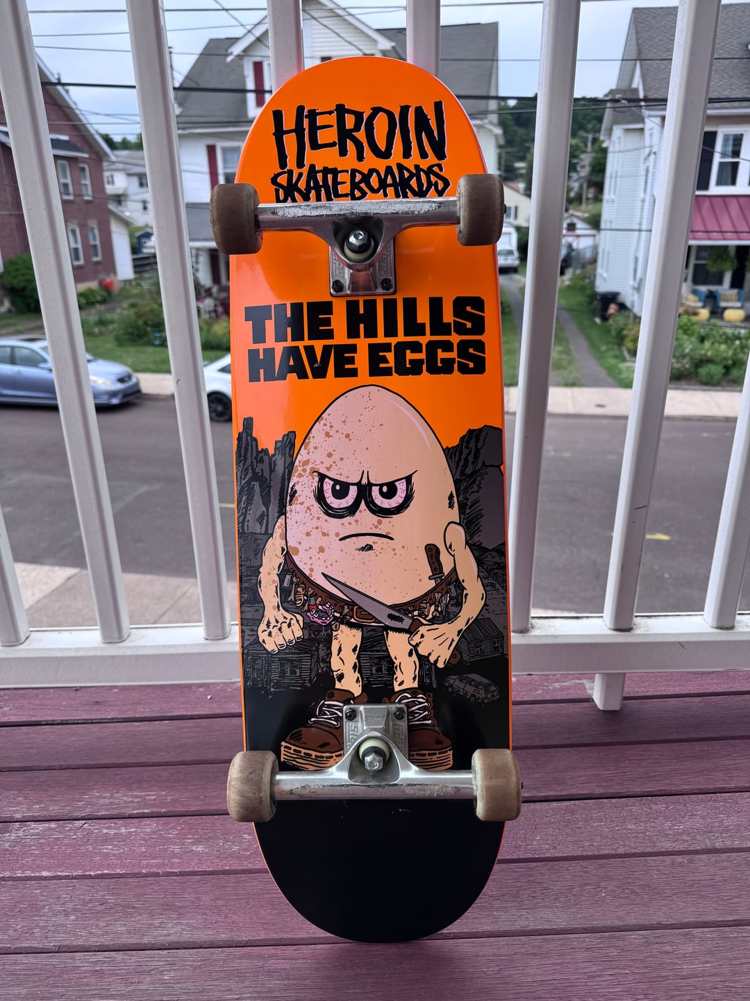 Customer photo review of HEROIN HILLS HAVE EGGS DECK 9.5