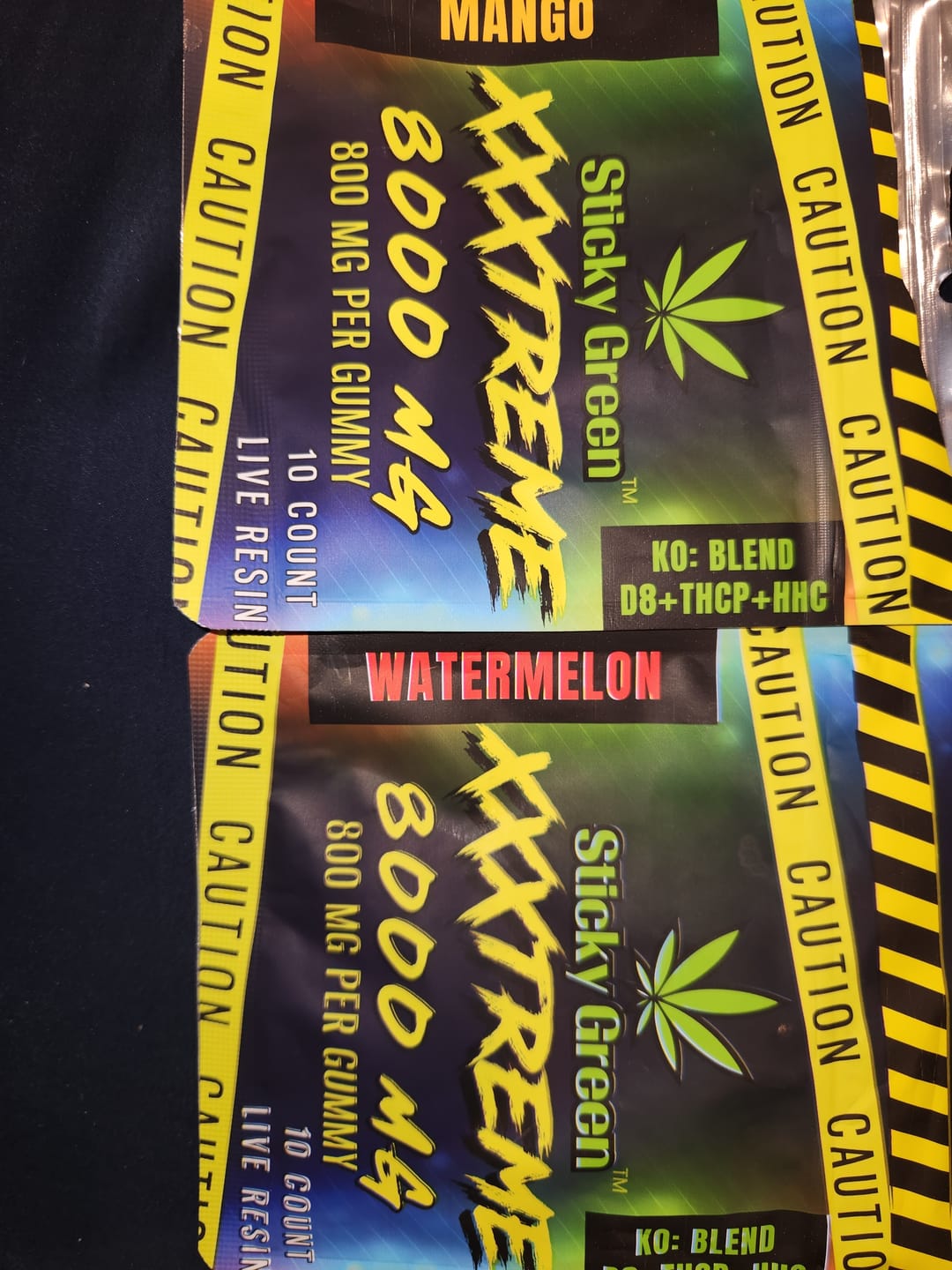 Customer photo review of Sticky Green XXXTREME Live Resin Gummies 8000MG