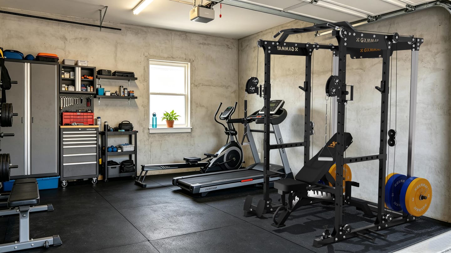 Customer photo review of GXMMAT X6 Power Rack with Full Aluminum Pulleys