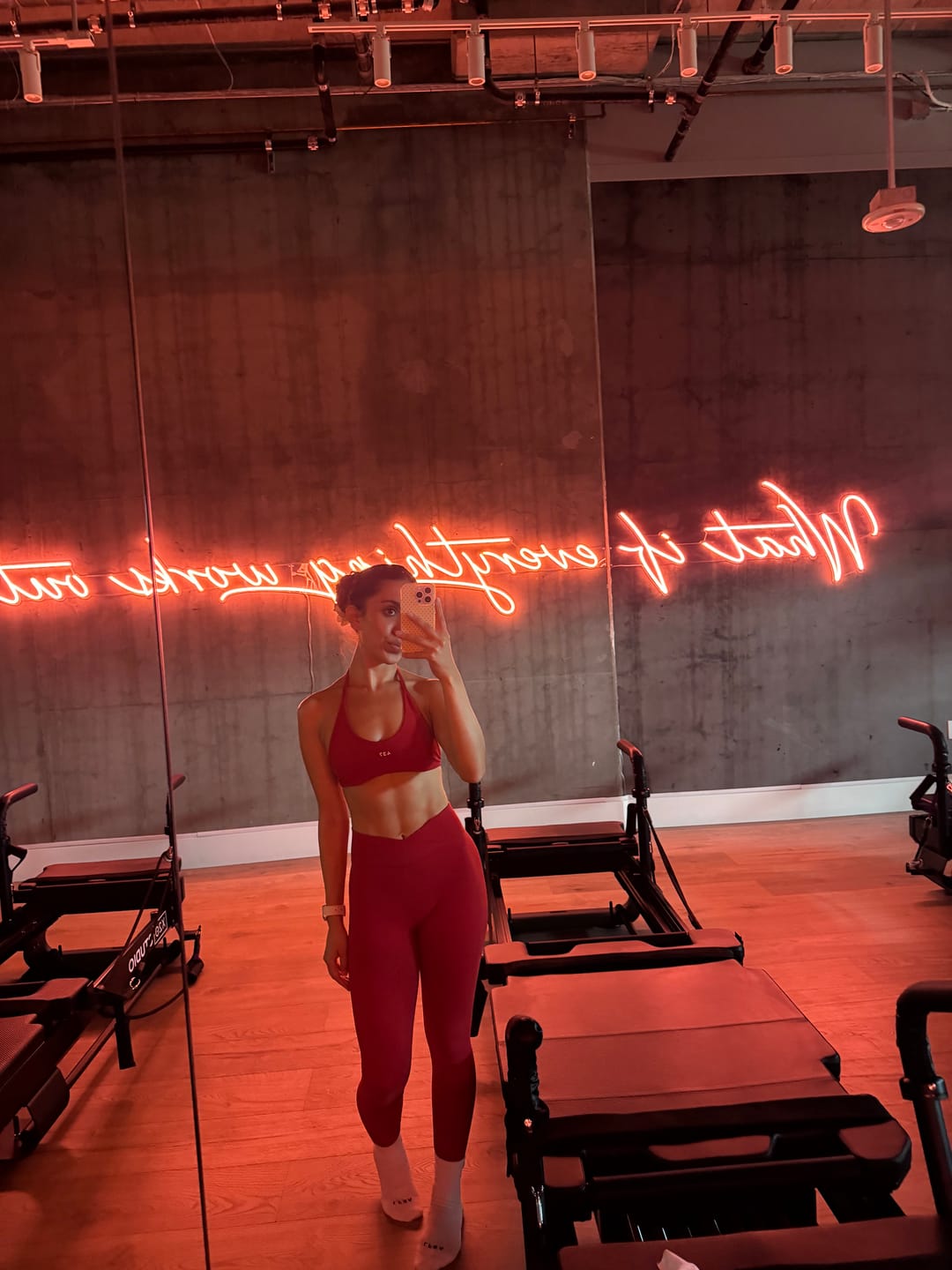 Customer photo review of The V Legging Scarlet