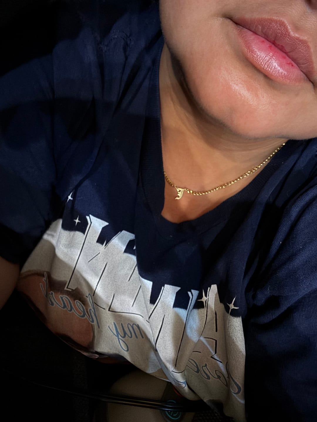Customer photo review of Cuban Initial Necklace