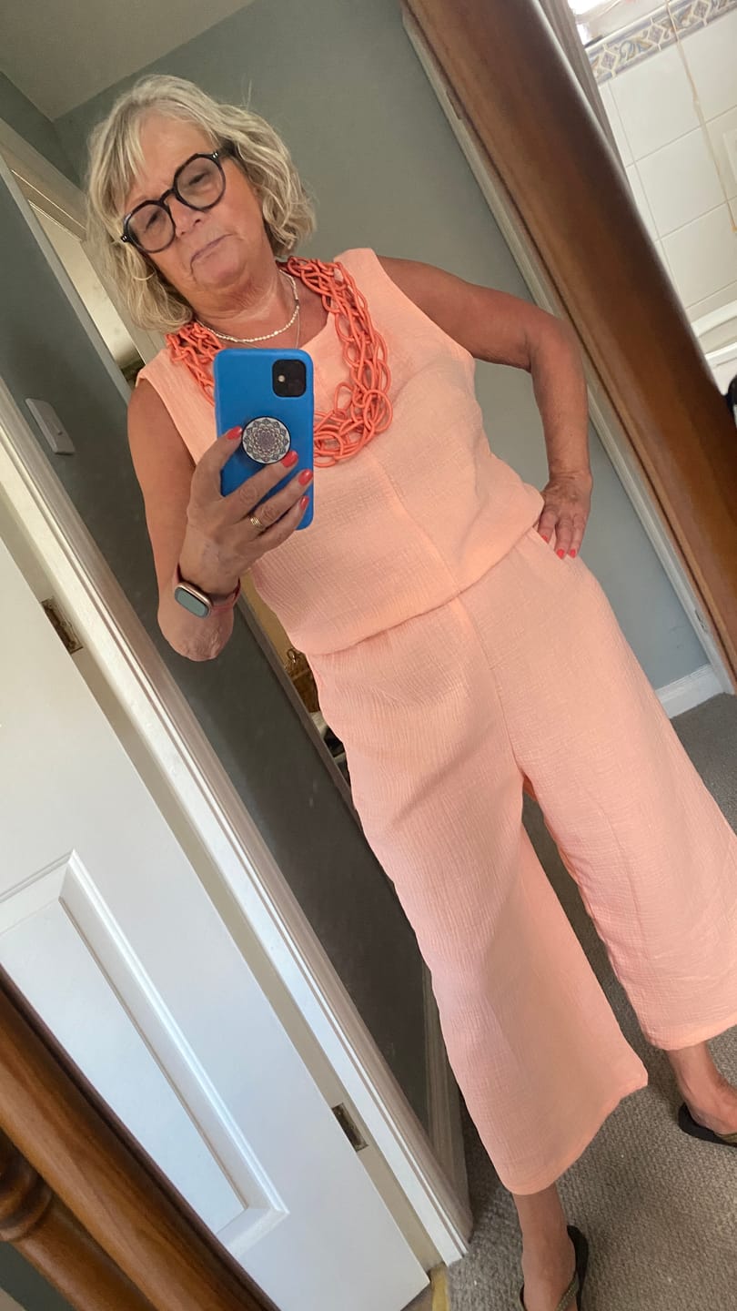 Customer photo review of Special Offer Light Coral Double Gauze Fabric