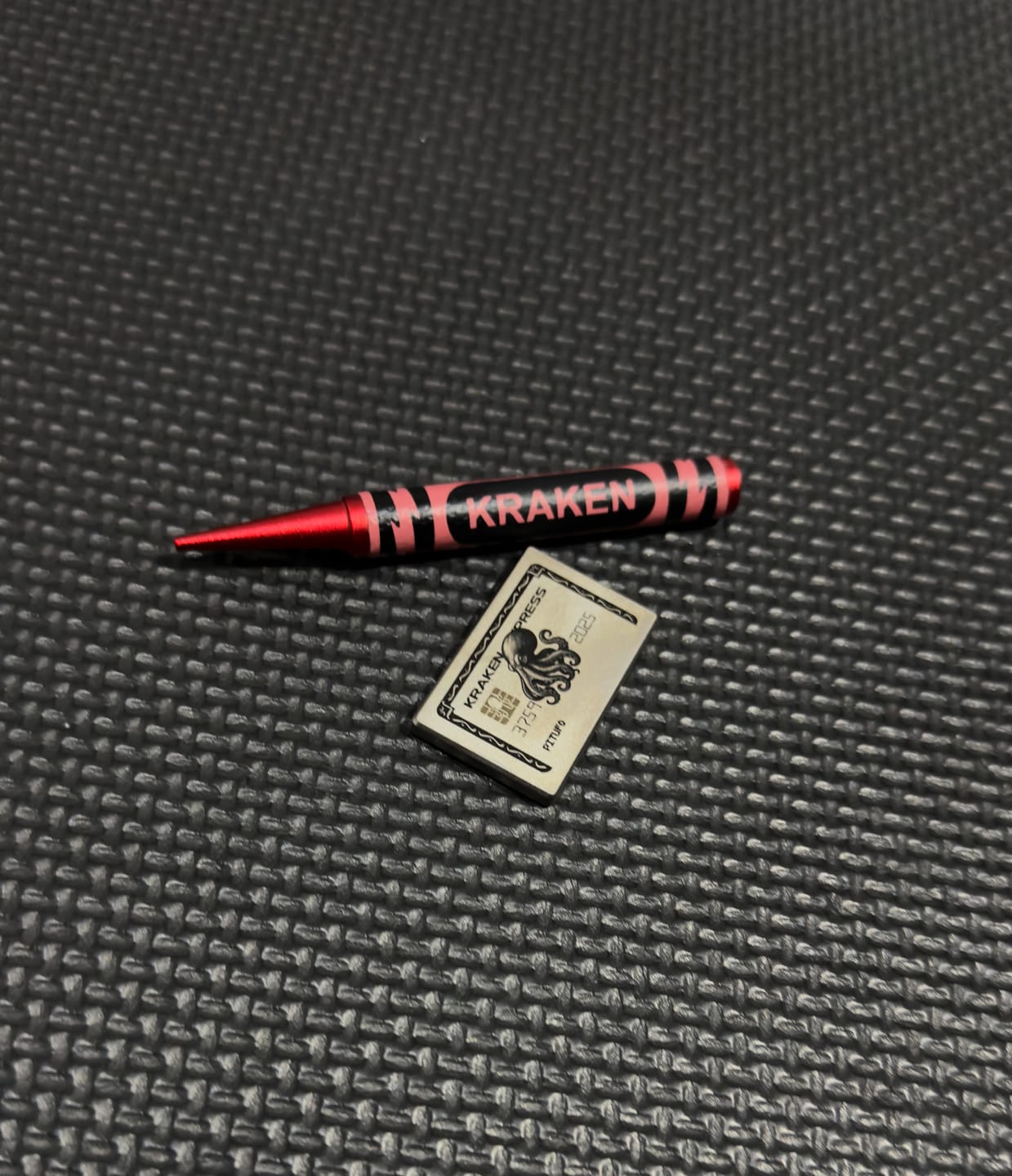 Customer photo review of The Silver Kraken Express Ball Marker | Kraken Titanium Golf Ball Marker