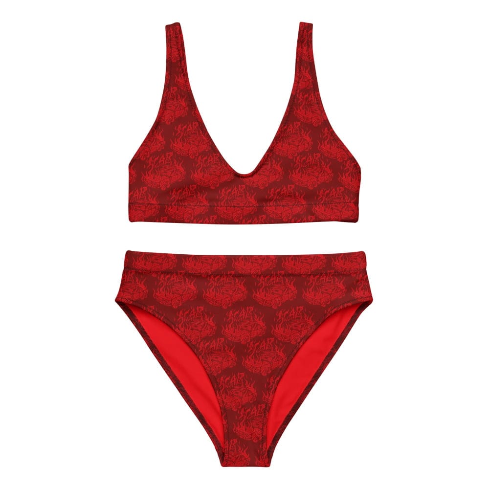 Customer photo review of Full-Set "Burning Red" High-Waisted ACAB Bikini set - Alternative Swimwear & Punk Bikinis