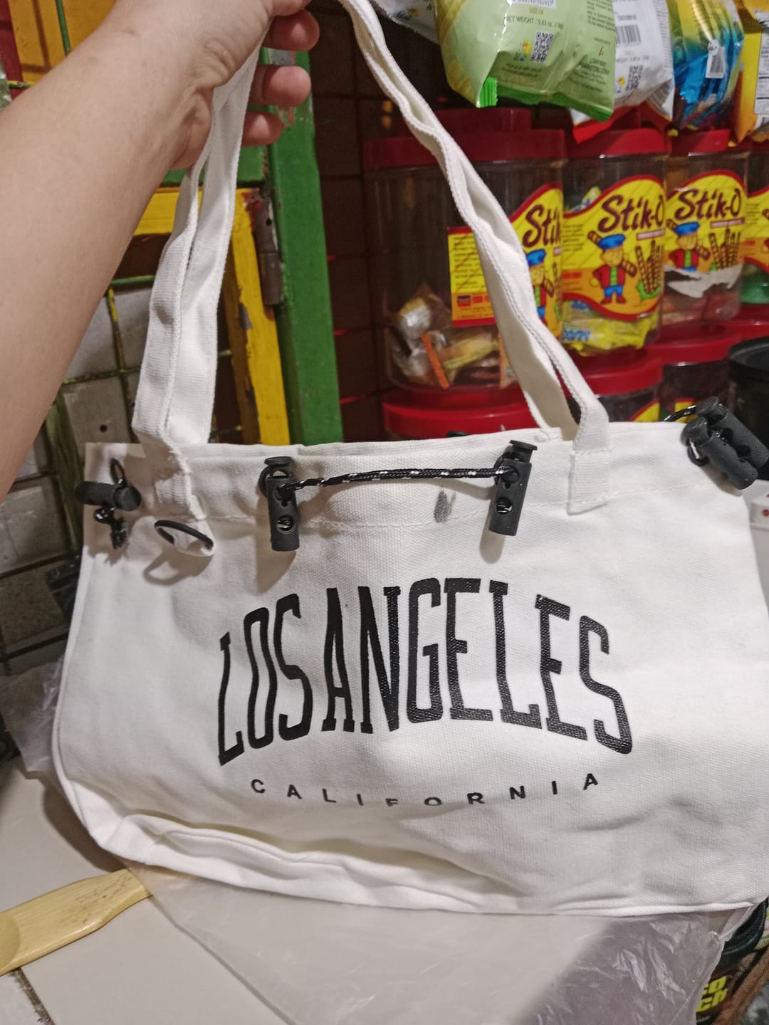 Customer photo review of 8MNY-MC003 3 Ways Canvas Women's Bag Large Capacity