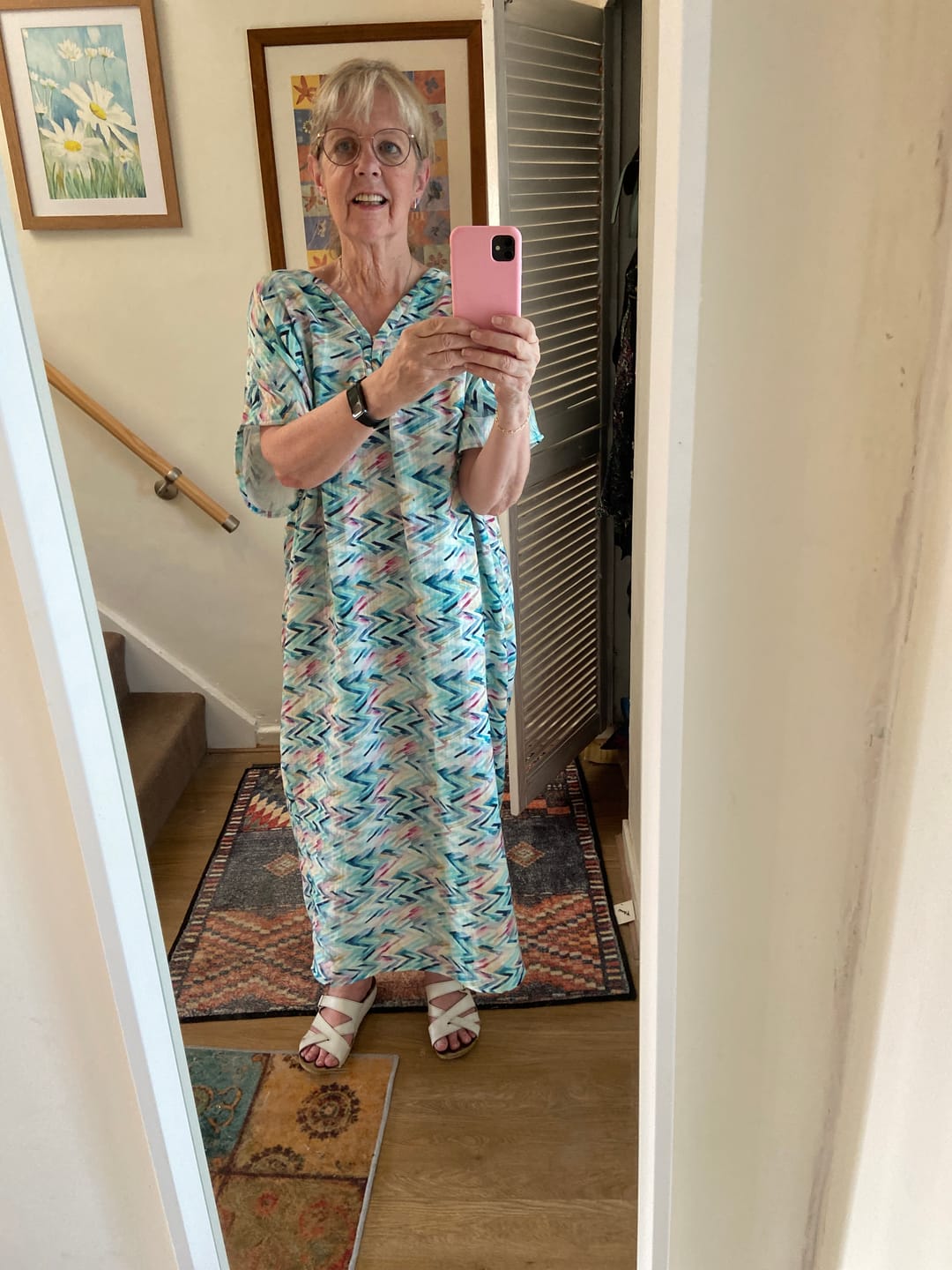 Customer photo review of Vibrant Zigzags Double Gauze Fabric