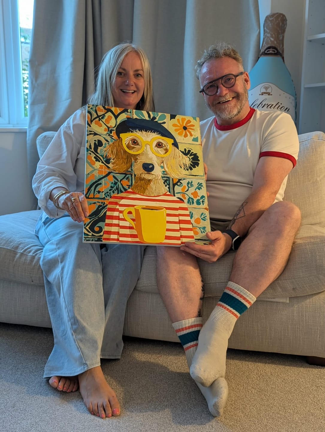 Customer photo review of French style dog | Paint by Number