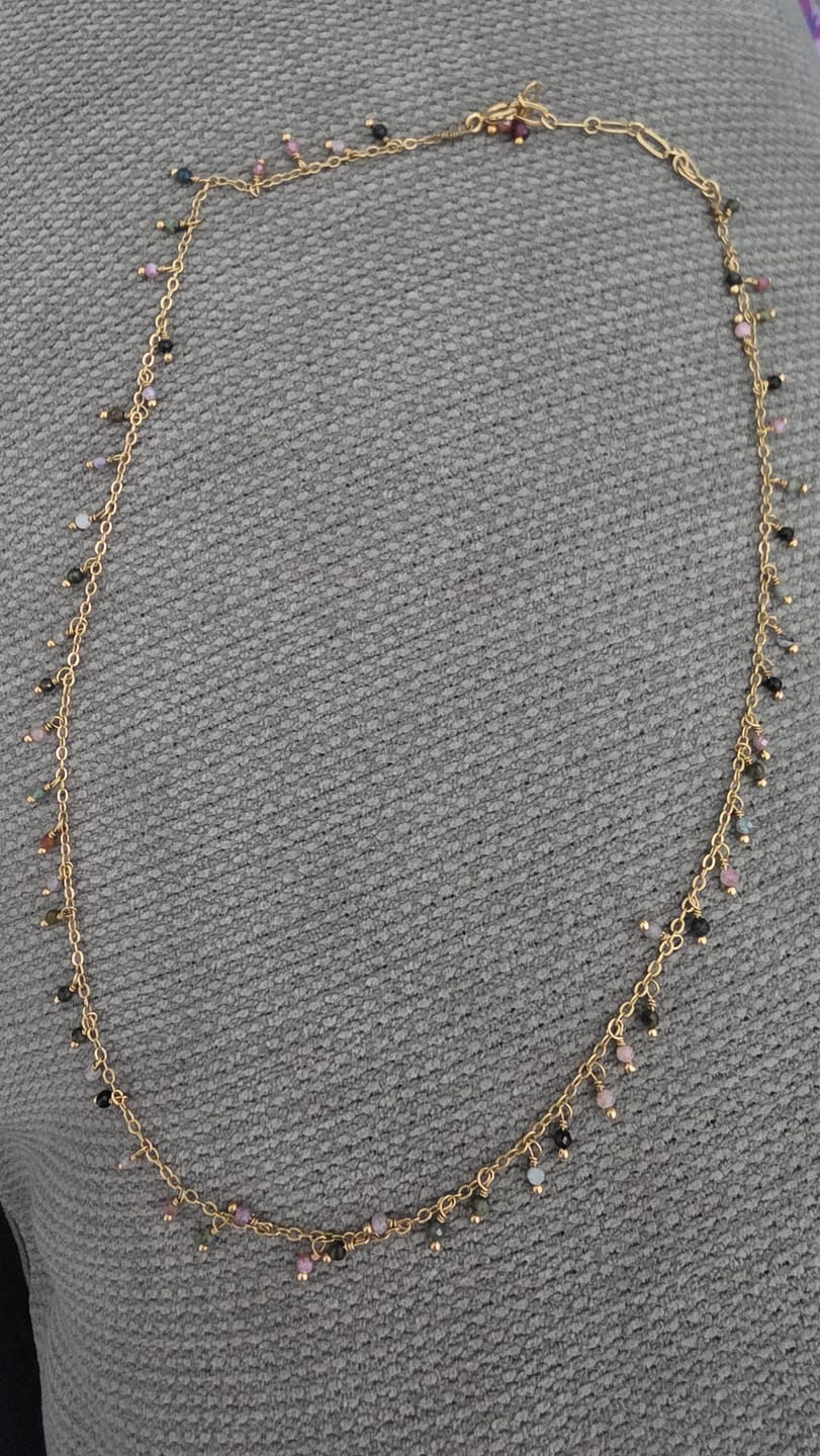 Customer photo review of סט שרשראות מהרני טורמלין אבטיח