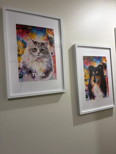 Customer photo review of Personalised Poster With Dog or Cat - Graffiti