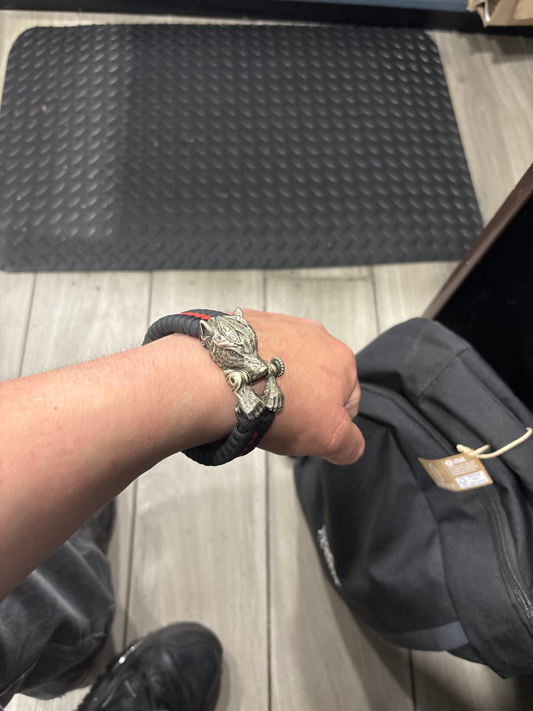Customer photo review of Warrior Wolf Paracord Bracelet