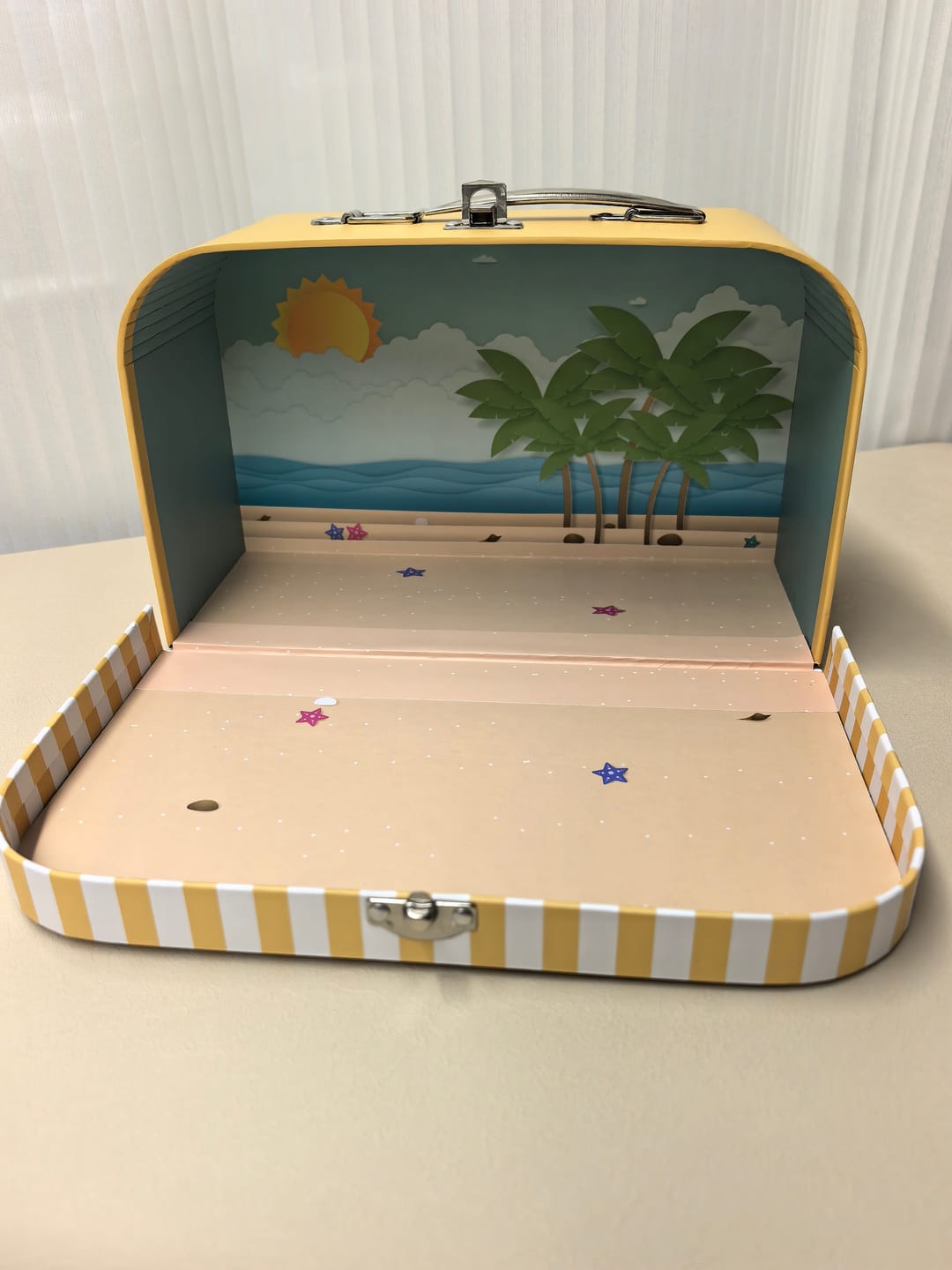 Customer photo review of Portable Dollhouse Carry Case Choose from Pink & Blue with Leather or Metal Handles - 1:12 Scale Suitcase (3 Styles)