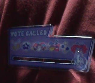 Customer photo review of Sliding Vote Pin