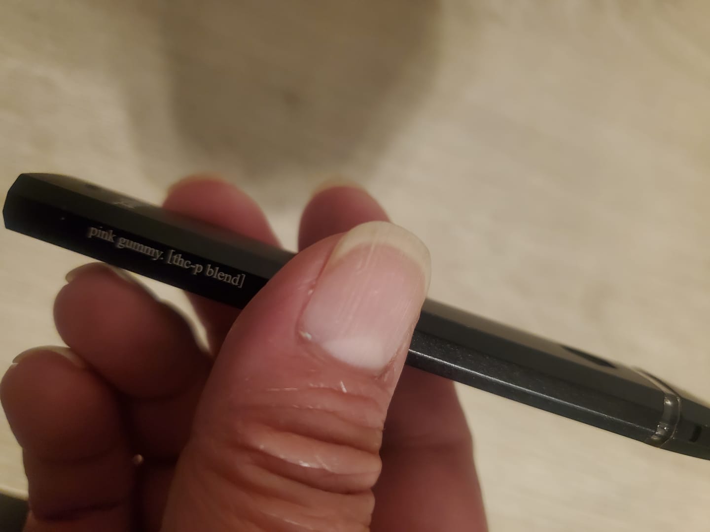Customer photo review of 1 Gram THC-P Blend Vape Pen | Pink Gummy - Indica