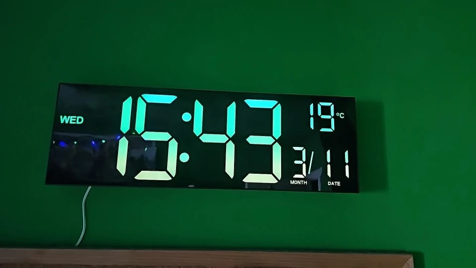 Customer photo review of 16" LED Digital Wall Clock with Remote